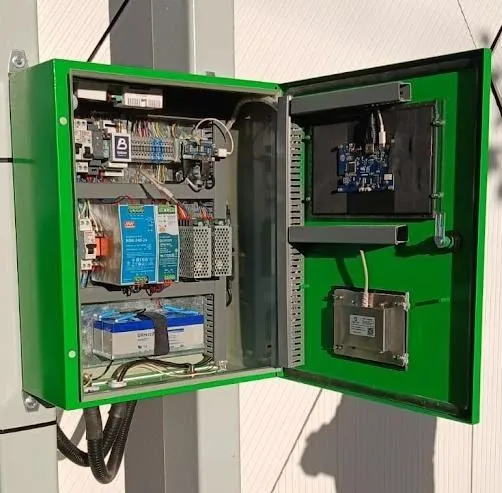 Cabinet with satellite link